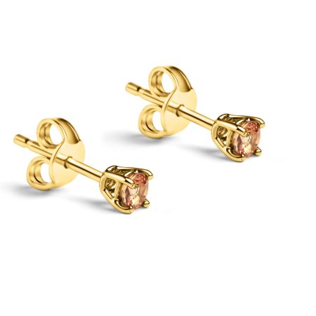 Ohrstecker 18kt Gold & orangefarbener Saphir – “Special Moments”