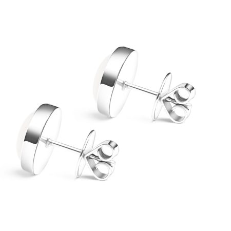 Ovale Ohrstecker 14kt Weißgold & Welo-Opal – “Special Moments”