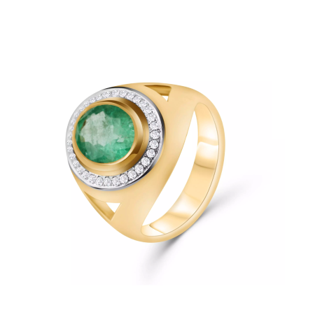 Ring 18kt Gelbgold Smaragd & Diamant – “Precious”