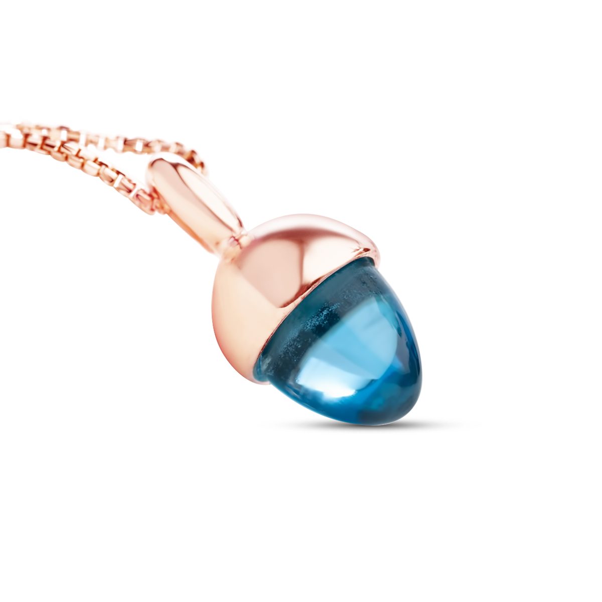 Anhänger Blauer Topas Rosegold