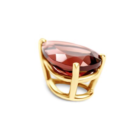 Anhänger roter Granat & 18kt Gelbgold – “Flying Garnet”