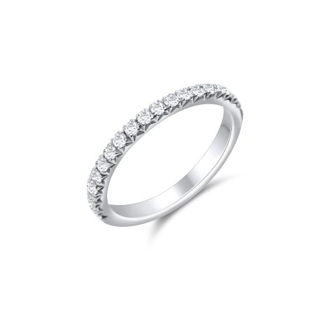 Memoire Ring 950 Platin & 20 Brillanten – “Half Eternity”
