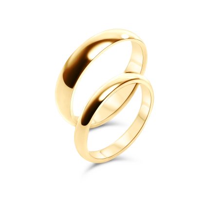 Eheringe aus 18kt Gelbgold – “Klassisch Massiv & Halbrund”