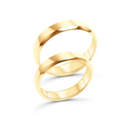 Moderne Eheringe aus Mittelgold – “Markant und geometrisch”